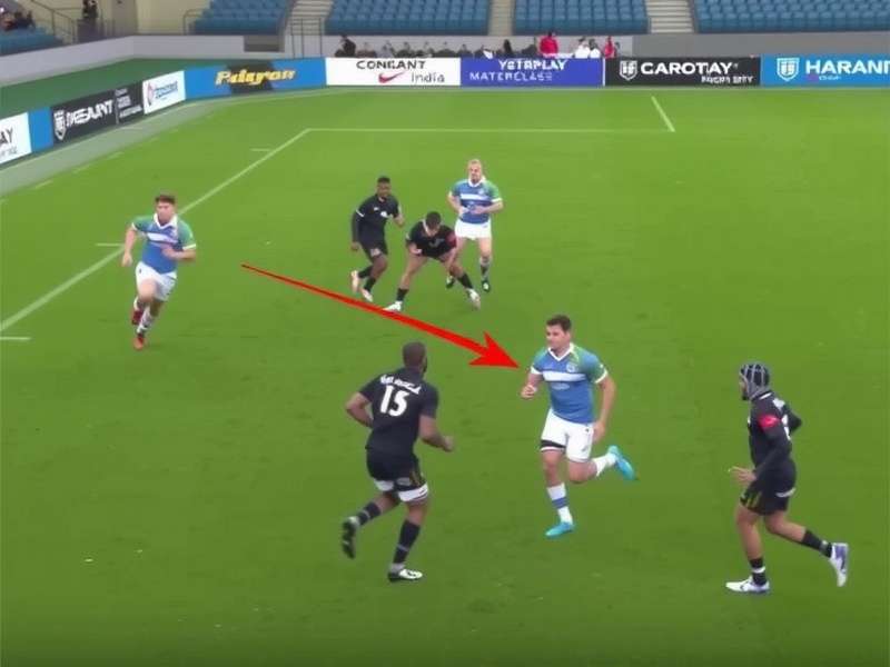 Rugby Masterclass India strategy guide Rugby Masterclass India gameplay showing strategic play with players positioning for an attack